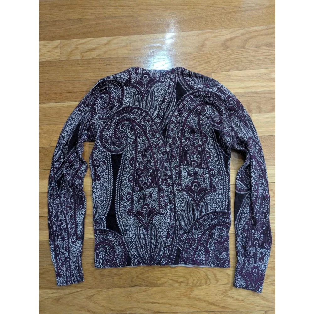 Ann Taylor Petite Paisley Cardigan XS
